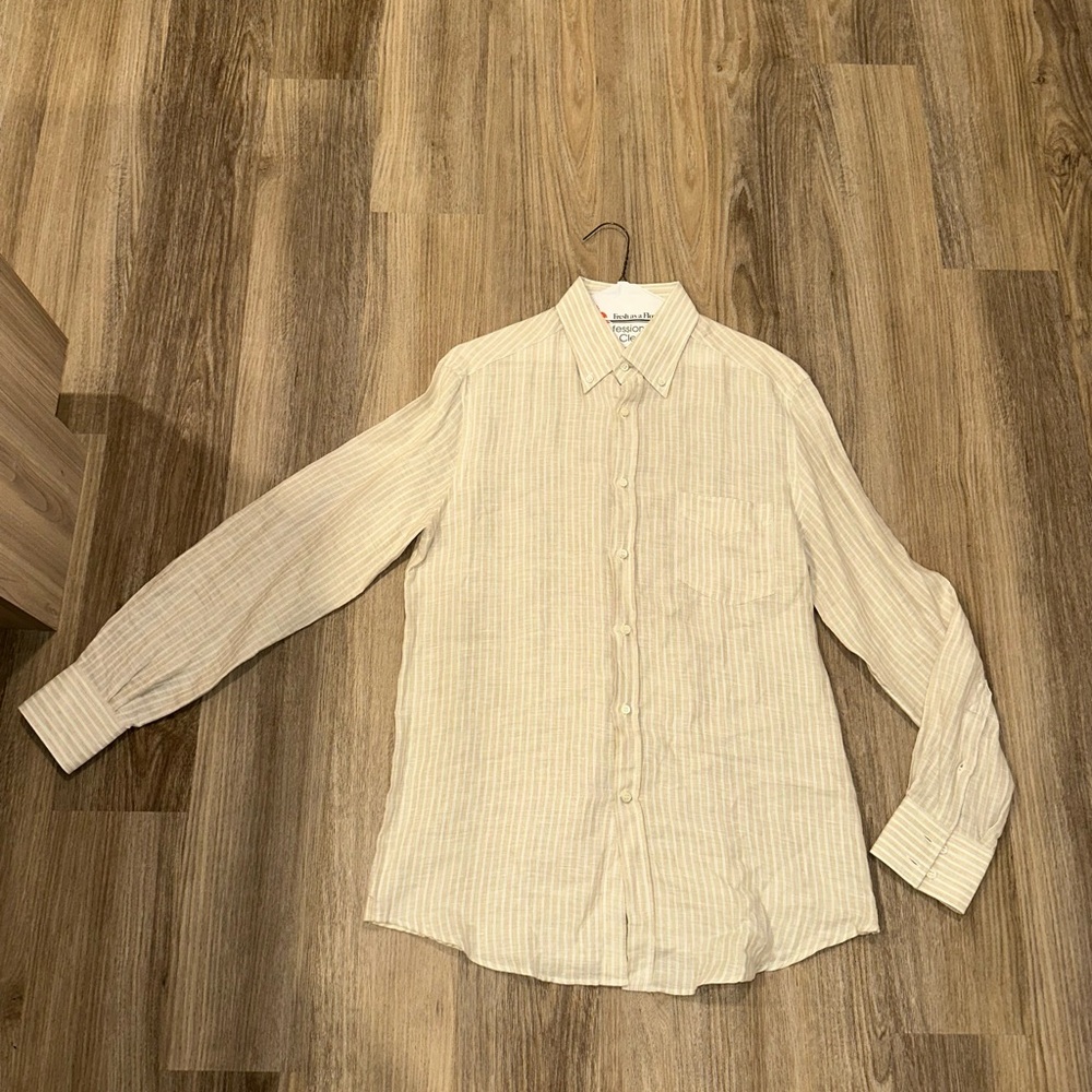 Brunello Cucinelli Light Beige Striped Shirt